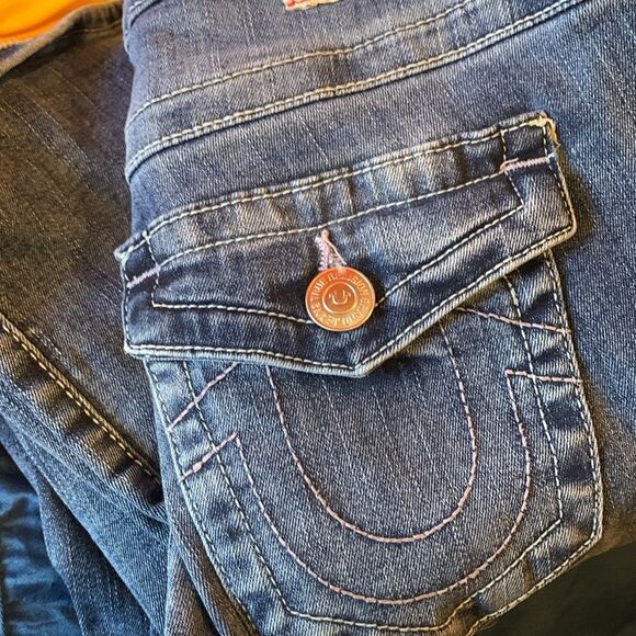 True Religion Jennie Curvy Mid Rise Capri Comfort Stretch Women’s size 28 - Picture 10 of 16